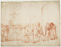 KT 1994 020
<br/>
De presentatie van Christus in de tempel
<br/>
<em>Maes, Nicolaes (1634-1693) - toegeschreven aan</em>